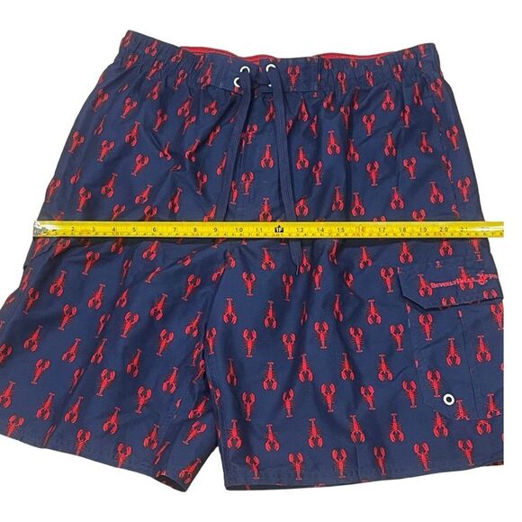 Beverly Hills Polo Club Men's Blue and Red Lobster Swim Trunks - Picture 6 of 10